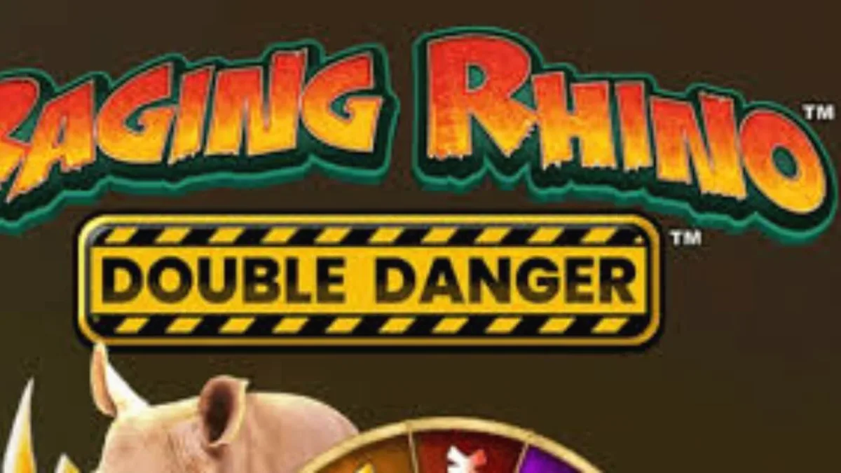 Pemandangan sabana Afrika dalam slot Raging Rhino Double Danger